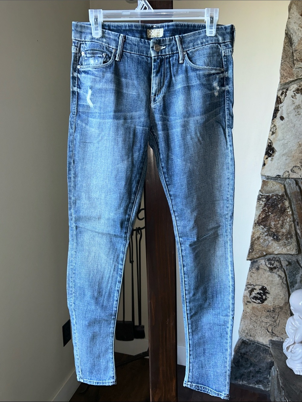 MOTHER Women's Light Blue Skinny Jeans